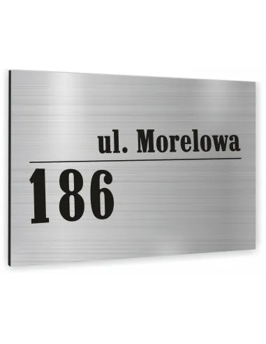 METALOWA TABLICA ADRESOWA NAZWA ULICY ALUMINIUM 3D 20x15cm dibond