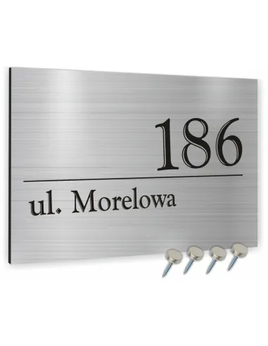 METALOWA TABLICA ADRESOWA NAZWA ULICY ALUMINIUM 20x15 cm dibond