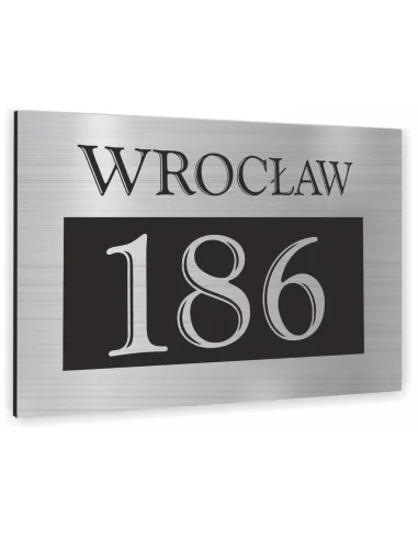 METALOWA TABLICA ADRESOWA NAZWA ULICY ALUMINIUM 3D 20x15cm dibond