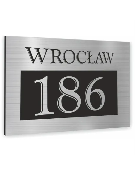 METALOWA TABLICA ADRESOWA NAZWA ULICY ALUMINIUM 3D 20x15cm dibond