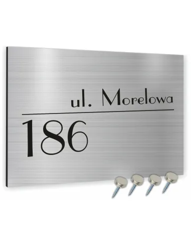 Tabliczka ADRESOWA ALUMINIOWA Tablica NUMER DOMU dibond 20x15 cm