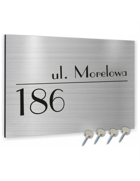 Tabliczka ADRESOWA ALUMINIOWA Tablica NUMER DOMU dibond 20x15 cm