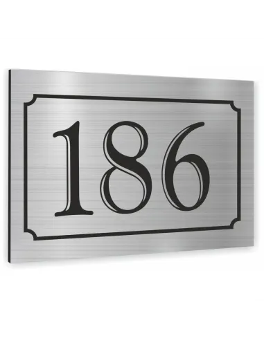 TABLICZKA ADRESOWA  ALUMINIOWA SREBRNA 20x15 cm dibond