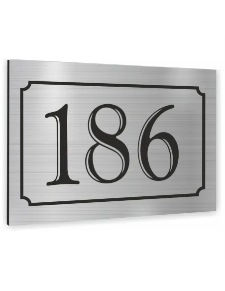 TABLICZKA ADRESOWA  ALUMINIOWA SREBRNA 20x15 cm dibond