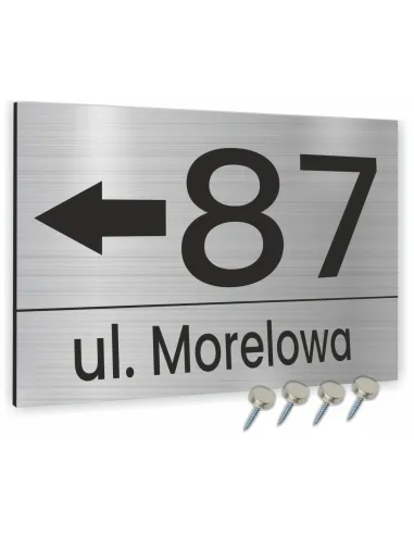 Tabliczka Tablica ADRESOWA ALUMINIOWA z wkrętami dibond 20x15 cm