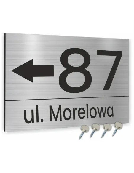 Tabliczka Tablica ADRESOWA ALUMINIOWA z wkrętami dibond 20x15 cm