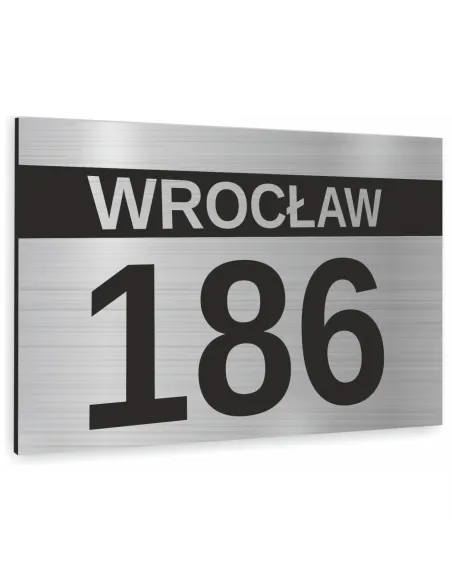NUMER NA BUDYNEK dom Tabliczka ALUMINIUM 3D 20x15cm dibond