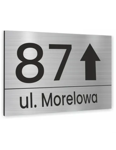 Tabliczka ADRESOWA Z TWOIM ADRESEM STRZAŁKA NUMER dibond 20x15 cm