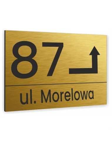 Tabliczka Tablica ADRESOWA ALUMINIOWA z wkrętami złota dibond 20x15 cm