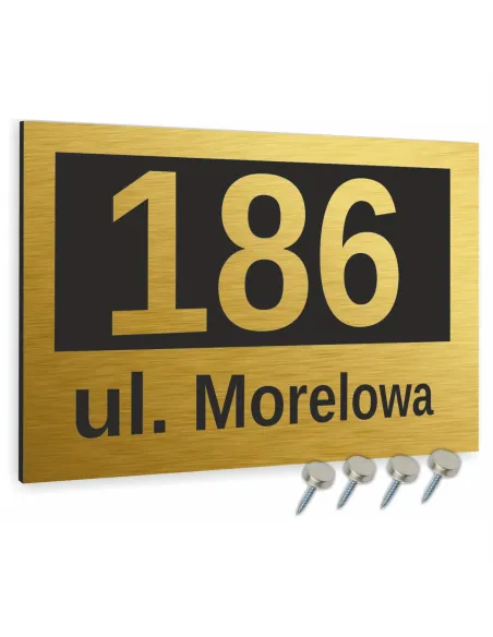 Tabliczka ADRESOWA ALUMINIOWA Tablica NUMER DOMU dibond 20x15 cm