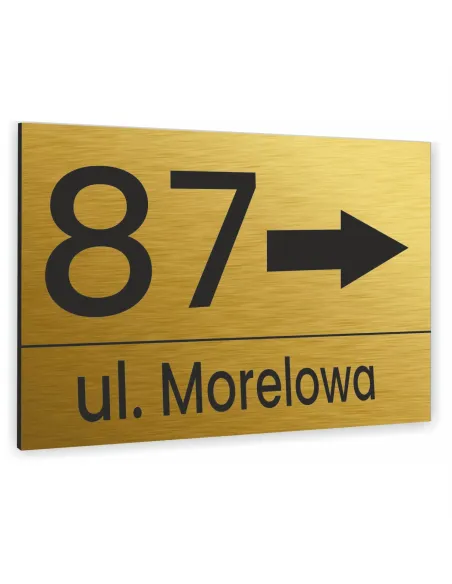 Cyfry na dom NUMER DOMU złote aluminium 3D 15x20cm dibond