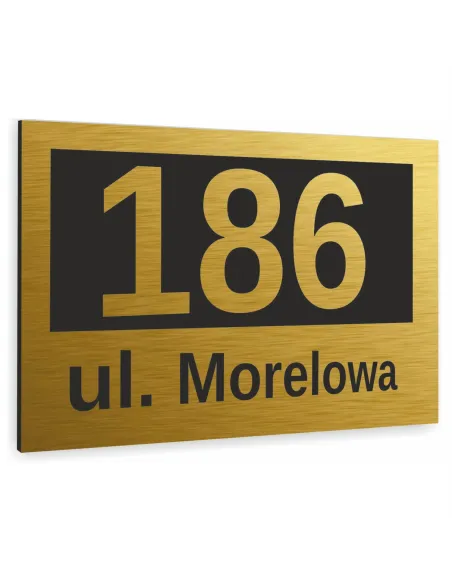 Tabliczka ADRESOWA ALUMINIOWA Tablica NUMER DOMU dibond 20x15 cm