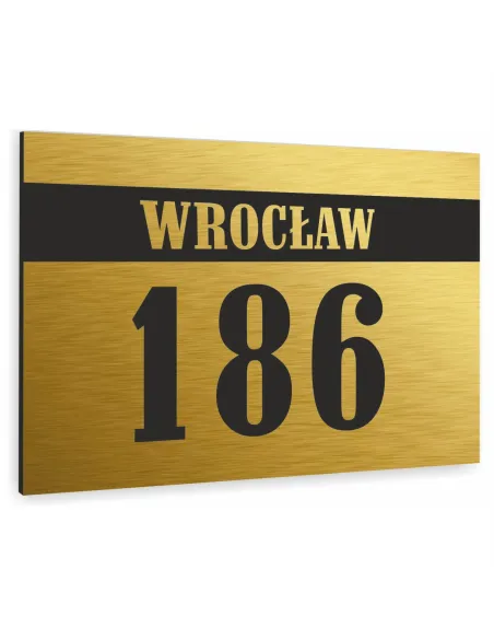 Tabliczka ADRESOWA ALUMINIOWA Tablica NUMER DOMU DIBOND 20x15 cm