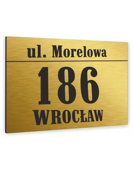 METALOWA TABLICA ADRESOWA NAZWA ULICY ALUMINIUM 3D 20x15cm dibond