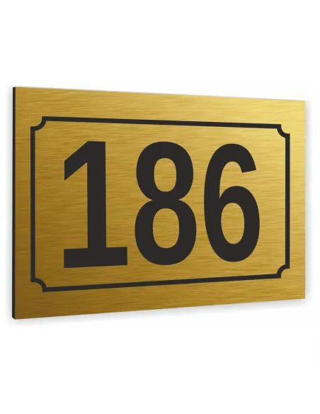 NUMER NA BUDYNEK dom Tabliczka ALUMINIUM złote 20x30cm dibond