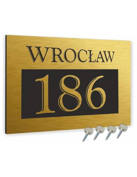 Tabliczka ADRESOWA ALUMINIOWA Tablica NUMER DOMU 30x20 dibond