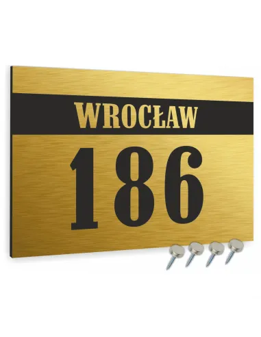 Tabliczka ADRESOWA ALUMINIOWA Tablica NUMER DOMU DIBOND 20x30 cm