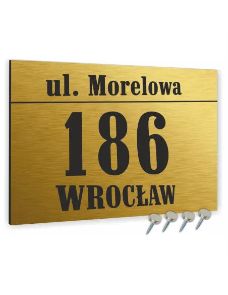 METALOWA TABLICA ADRESOWA NAZWA ULICY ALUMINIUM 3D 20x30cm dibond
