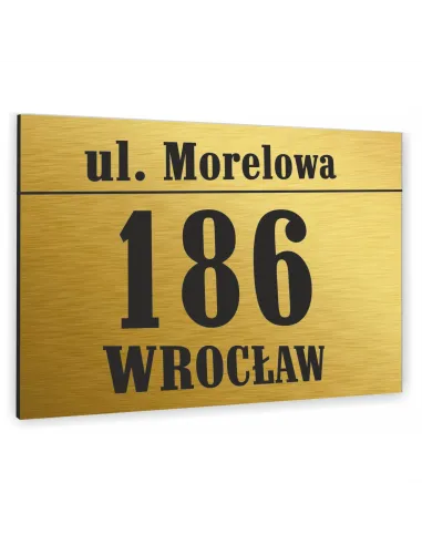 METALOWA TABLICA ADRESOWA NAZWA ULICY ALUMINIUM 3D 20x30cm dibond