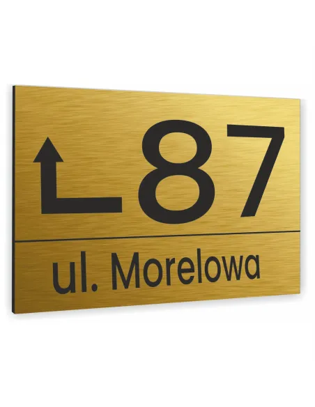 TABLICA ADRESOWA METAL NUMER DOMU POSESJI kolor złoty  40x30 cm dibond