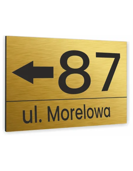 TABLICA Z NUMEREM DOMU TABLICZKA adresowa złota 40x30cm dibond