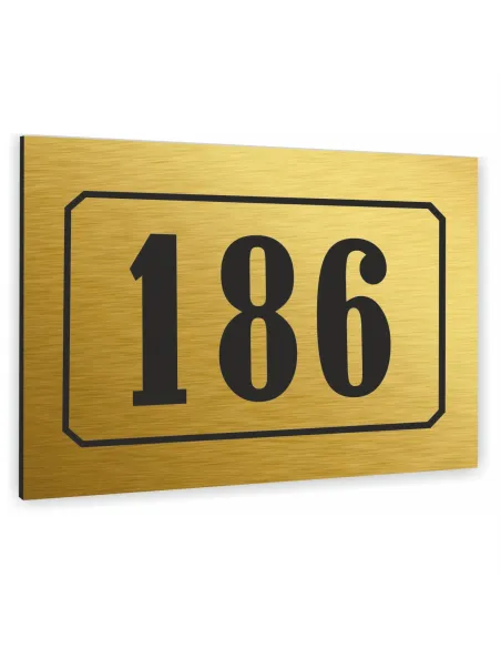 NUMER NA BUDYNEK dom Tabliczka ALUMINIUM 3D złota 40x30cm dibond