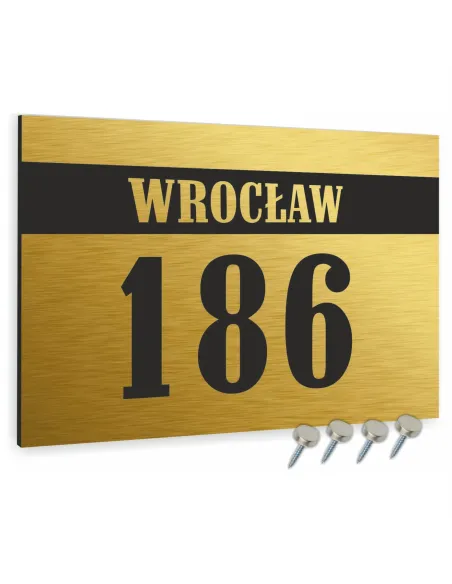 Tabliczka ADRESOWA ALUMINIOWA Tablica NUMER DOMU DIBOND 40x30 cm