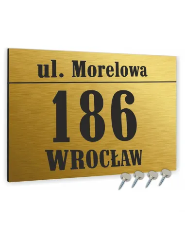 METALOWA TABLICA ADRESOWA NAZWA ULICY ALUMINIUM 3D 40x30cm dibond