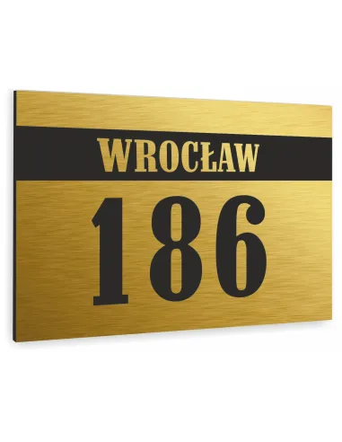 Tabliczka ADRESOWA ALUMINIOWA Tablica NUMER DOMU DIBOND 40x30 cm