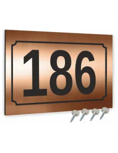 Tabliczka ADRESOWA Aluminiowa miedziana Numer domu dibond 20x15cm