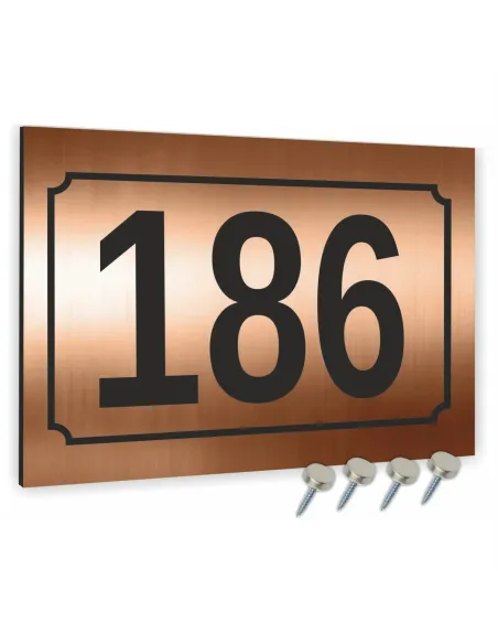Tabliczka ADRESOWA Aluminiowa miedziana Numer domu dibond 20x15cm