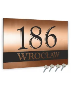 Tabliczka ADRESOWA ALUMINIOWA Tablica NUMER DOMU 15x20 dibond miedziana