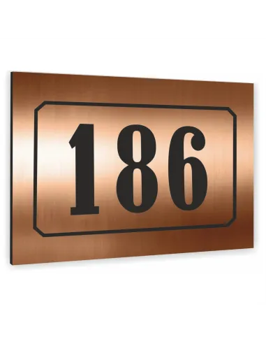METALOWA miedziana TABLICA ADRESOWA NAZWA ULICY ALUMINIUM 3D 20x15cm dibond