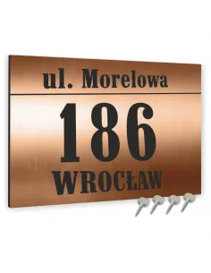 METALOWA TABLICA ADRESOWA NAZWA ULICY ALUMINIUM 3D 20x15cm dibond