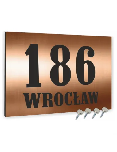 Tabliczka Tablica ADRESOWA ALUMINIOWA miedziana 20x15 cm dibond