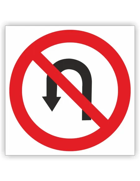 Znak drogowy Tablica informacyjna B23 zakaz zawracania   - znak zakazu 40x40 cm