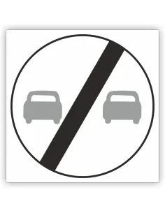 Znak drogowy Tablica informacyjna B27 koniec zakazu wyprzedzania - znak zakazu 40x40 cm