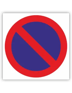 Znak drogowy Tablica informacyjna B35 zakaz postoju -znak zakazu 40x40 cm