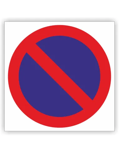 Znak drogowy Tablica informacyjna B35 zakaz postoju -znak zakazu 40x40 cm