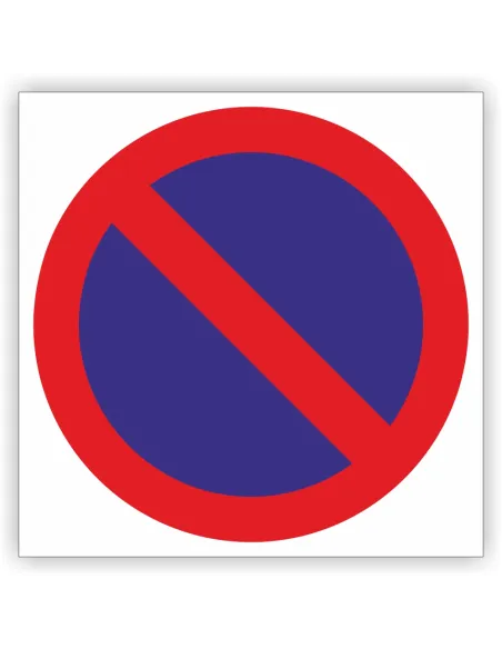 Znak drogowy Tablica informacyjna B35 zakaz postoju -znak zakazu 40x40 cm