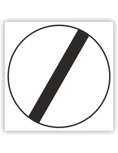 Znak drogowy Tablica informacyjna B42 koniec zakazów -znak zakazu 40x40 cm