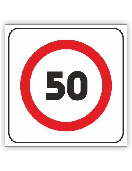 Znak drogowy Tablica informacyjna B43 strefa ograniczonej prędkości -znak zakazu 40x40 cm