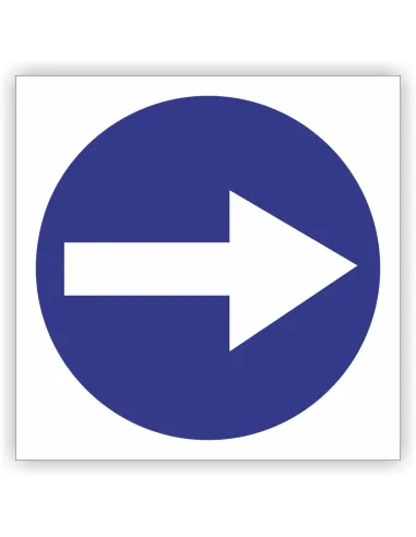 Znak drogowy Tablica informacyjna C1 nakaz jazdy w prawo przed znakiem -znak nakazu 40x40 cm