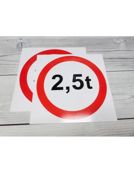 Znak drogowy Tablica informacyjna B19 zakaz wjazdu pojazdów o nacisku osi większym niż ... t - znak zakazu 60x60 cm