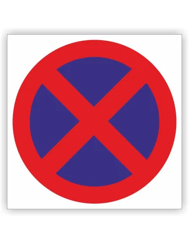 Znak drogowy Tablica informacyjna B36 zakaz zatrzymywania się -znak zakazu 60x60 cm