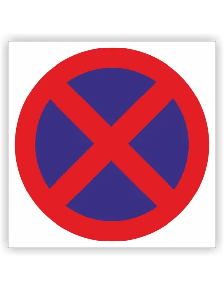 Znak drogowy Tablica informacyjna B36 zakaz zatrzymywania się -znak zakazu 60x60 cm