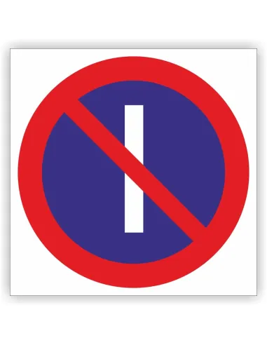 Znak drogowy Tablica informacyjna B37 zakaz postoju w dni nieparzyste -znak zakazu 60x60 cm