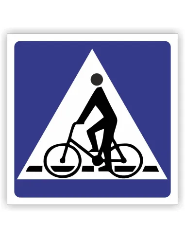 Znak drogowy Tablica informacyjna D6a przejazd dla rowerzystów -znak informacyjny 40x40 cm