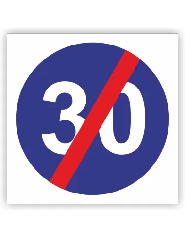 Znak drogowy Tablica informacyjna C15 koniec minimalnej prędkości -znak nakazu 60x60 cm