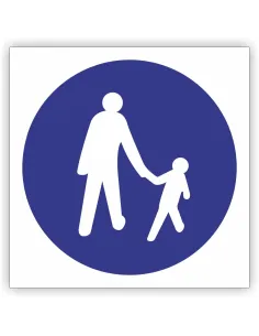 Znak drogowy Tablica informacyjna C16 droga dla pieszych -znak nakazu 60x60 cm